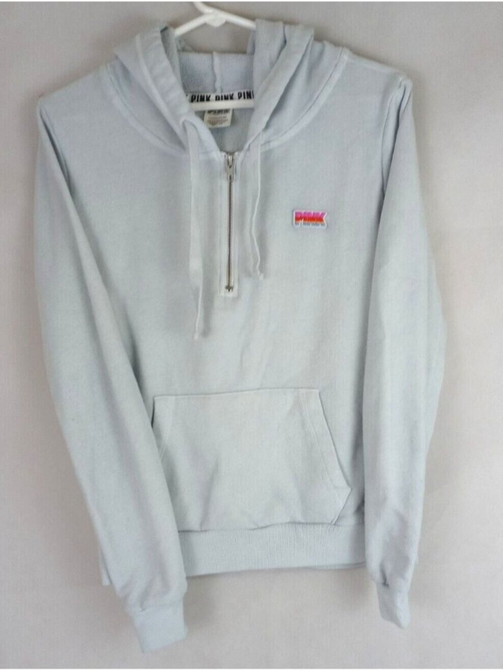 Pink Victoria's Secret 1/4 Zip Love Pink Hoodie Women's Size Small